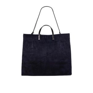 Clare V Simple Tote in Navy Suede
